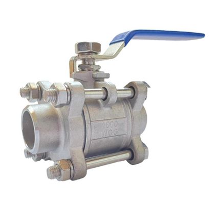 Q11F-16P Valvola a sfera a fusione SS316 Corpo / palla / fusto POM Pallone Sedile lunghezza 107mm